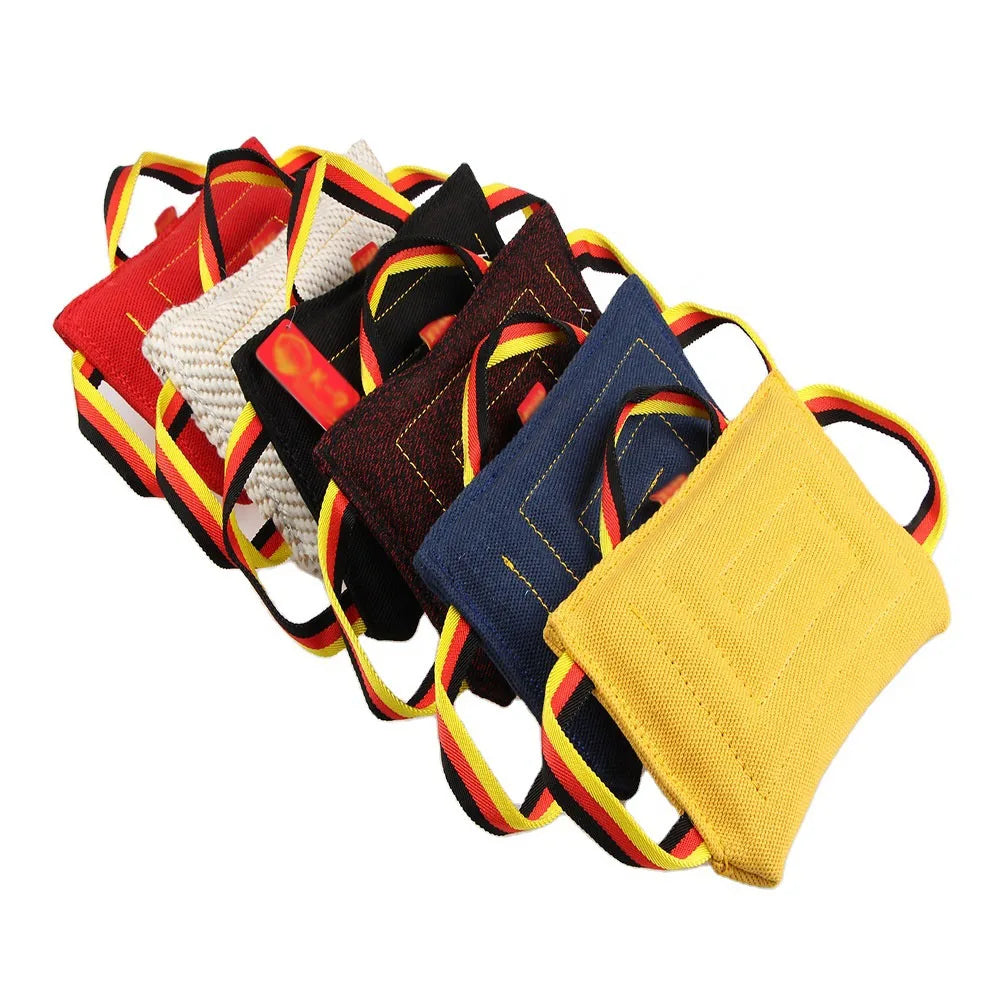Dog Training Supplies Bite-resistant Cloth 3 Handle with 1 Loop Thicker Linen Training Dog Bite Sleeve Large Dog Bite the Target