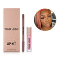 New Arrival Private Label Gloss Matte Liquid Lipstick and High Pigment Lip Liner Free Match Lip Kit