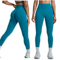 Customization Stretchy Solid Full Length Gym Workout Hot Yoga Legging High Waist Lift Butt Scrunch Seamless Breathable Pants