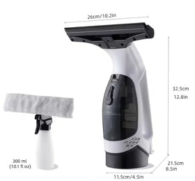 New Window Vacuum Squeegee Cordless 3-in-1 Electric Window Cleaner Tool with Spray & Microfiber Pad Streak-Free 2200Pa Suction