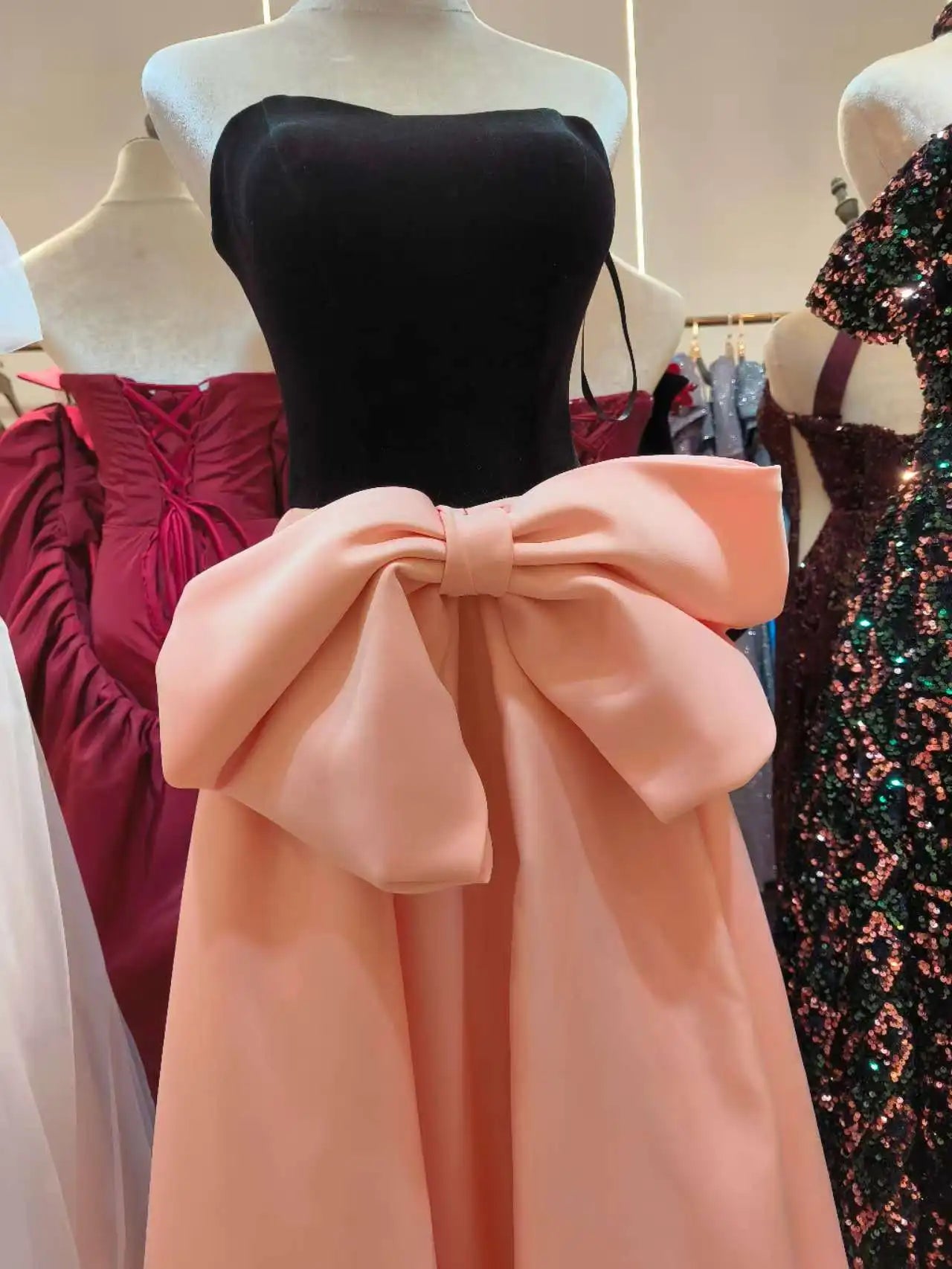S1419N New French High-End A-line Pink Weddings Engagement Banquets Birthday Satin Evening Dress