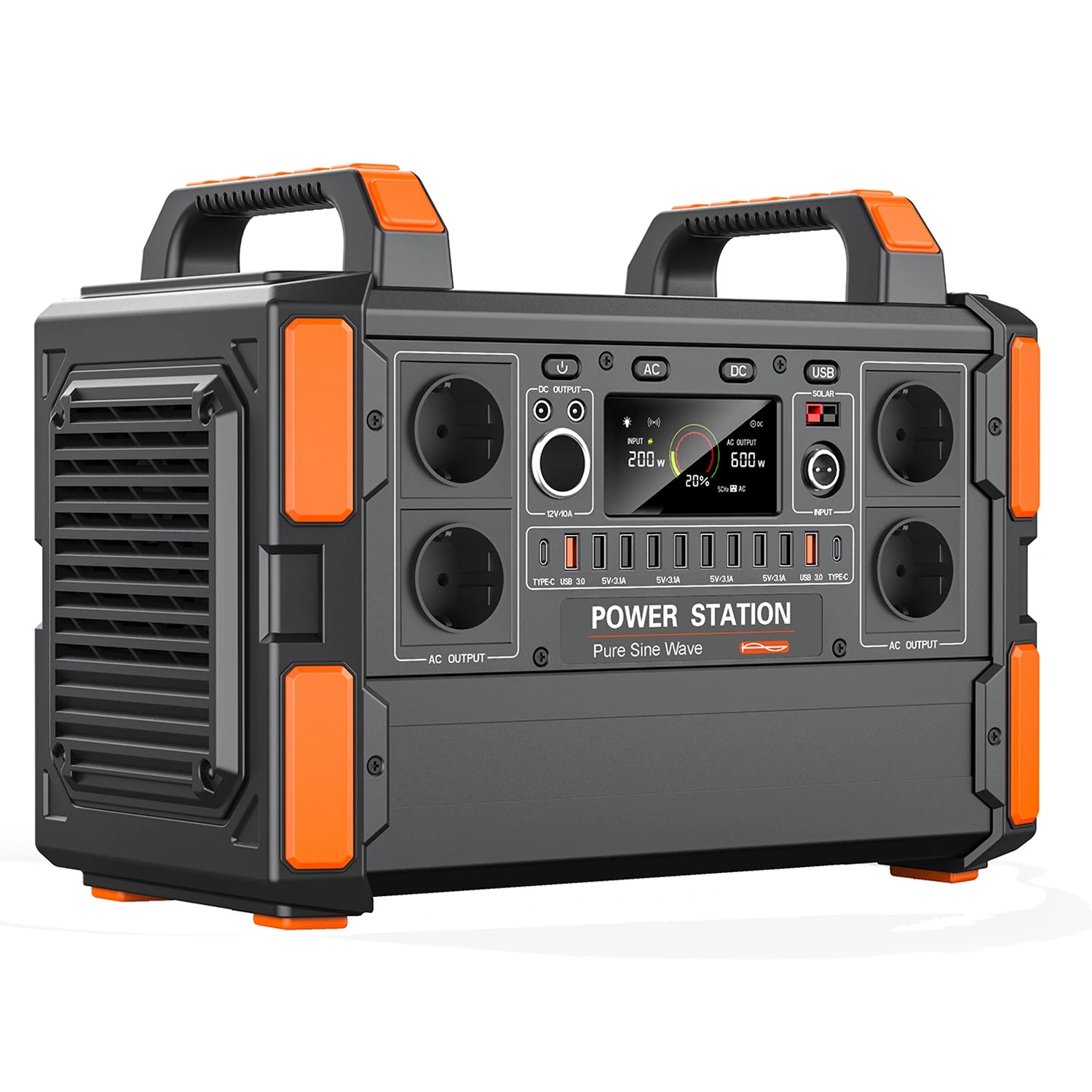 PWEITE 1200W 1008Wh Portable AC Power Station Solar Generator Battery Pack for Camping Indoor Outdoor RV Hunting CPAP Laptop TV