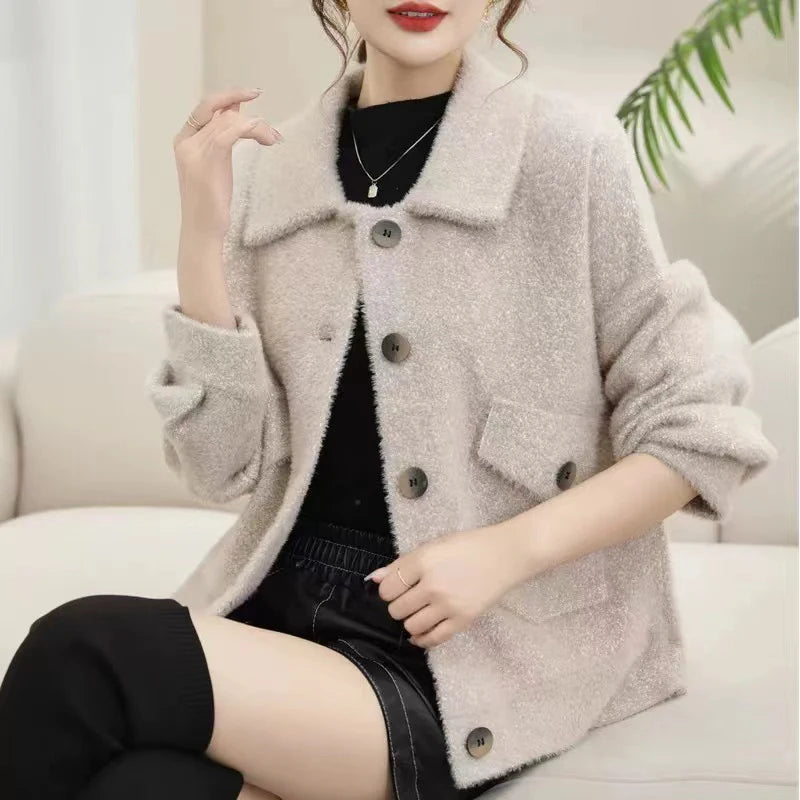 Women's Casual Solid Color Spring Jacket Woven Outerwear