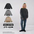 Wholesale Streetwear Heavyweight Wash 100% Cotton T Shirt Long Sleeve Mens Oversized Blank Crewneck T-shirt