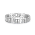 Luxury Jewelry 925 Sterling Silver Zircon Hollow Lines Geometric Shape Finger Rings For Women