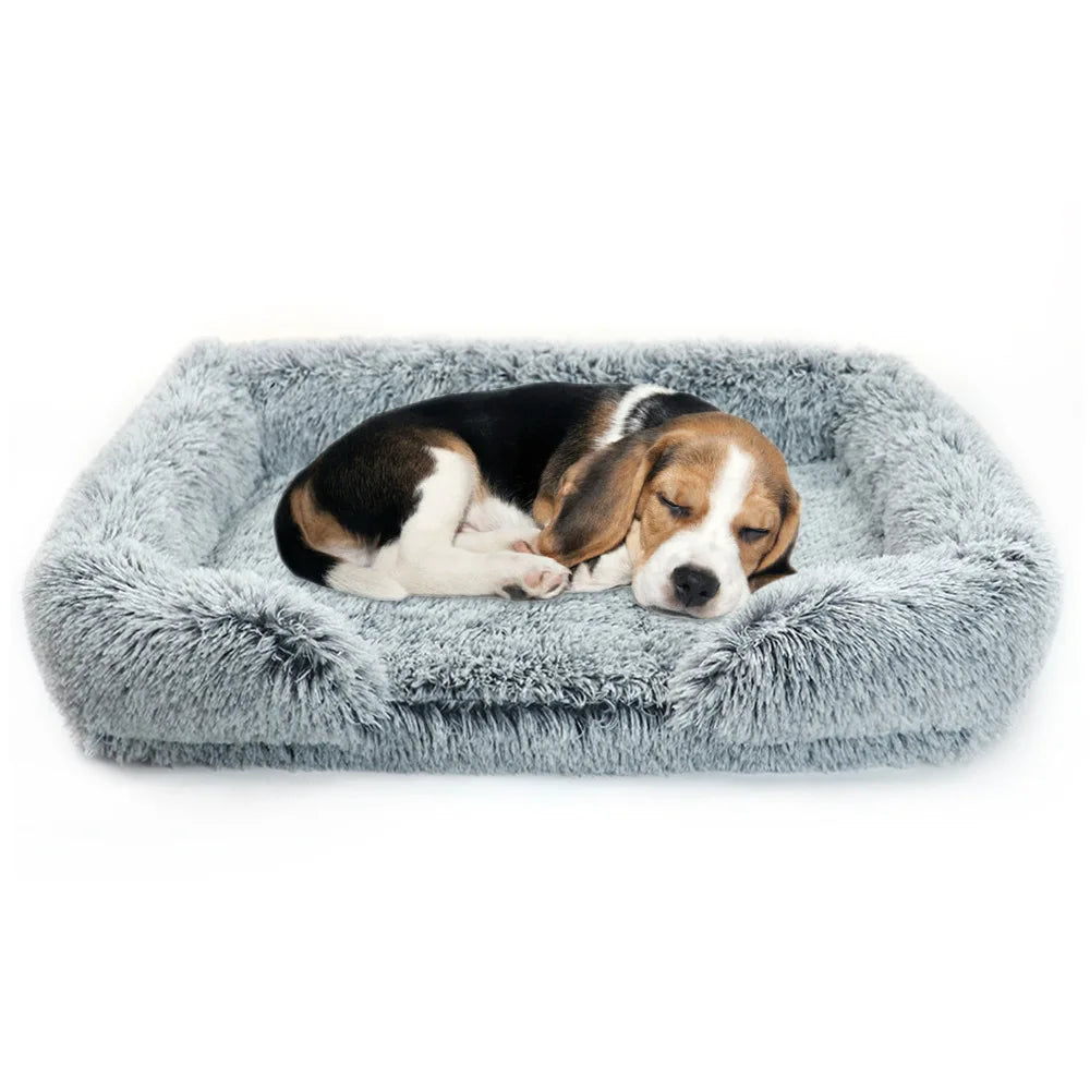Orthopedic Foam Pet Sofa Mattress Bed Soft Warm Anti-Slip Machine Washable Solid Fiber Heated Bed for Cats and Dogs