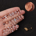 G354 Latest Single Design Earrings CZ Flower Jewelry Piercings Cartilage Earrings