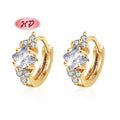 Trendy Fashion Cz Cubic Zirconia Gold Plated Earring Jewelry 18K Jewelry Huggi Earring