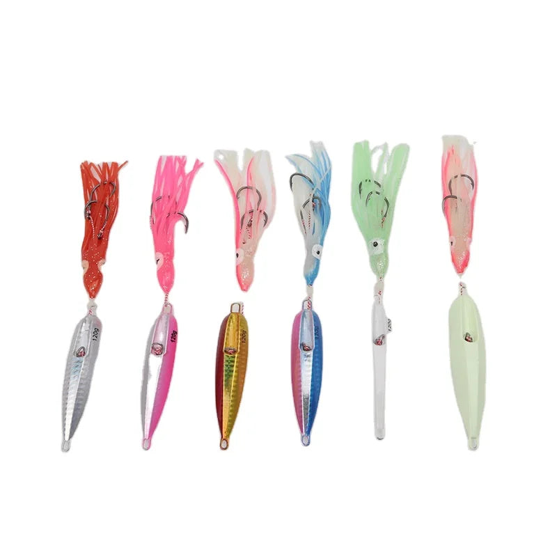 180g 200g Umpan Jig Artificial Metal Jig Artificial Lures Slow Pitch Saltwater Sea Jig Metal