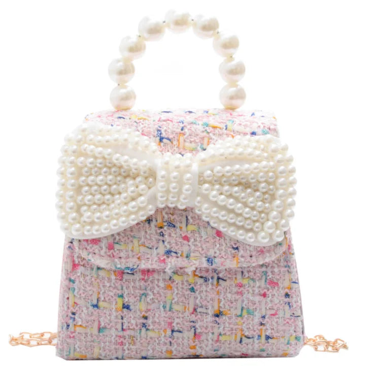 2022  Fashion Women Bags Soft Pu Leather Small Shoulder Bag Elegant Pearl Handle Tote Bag