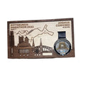 Wholesale  Medal Holders Custom Laser Cut Wooden Marathon Finisher Medal Holder for  Souvenir Gifts