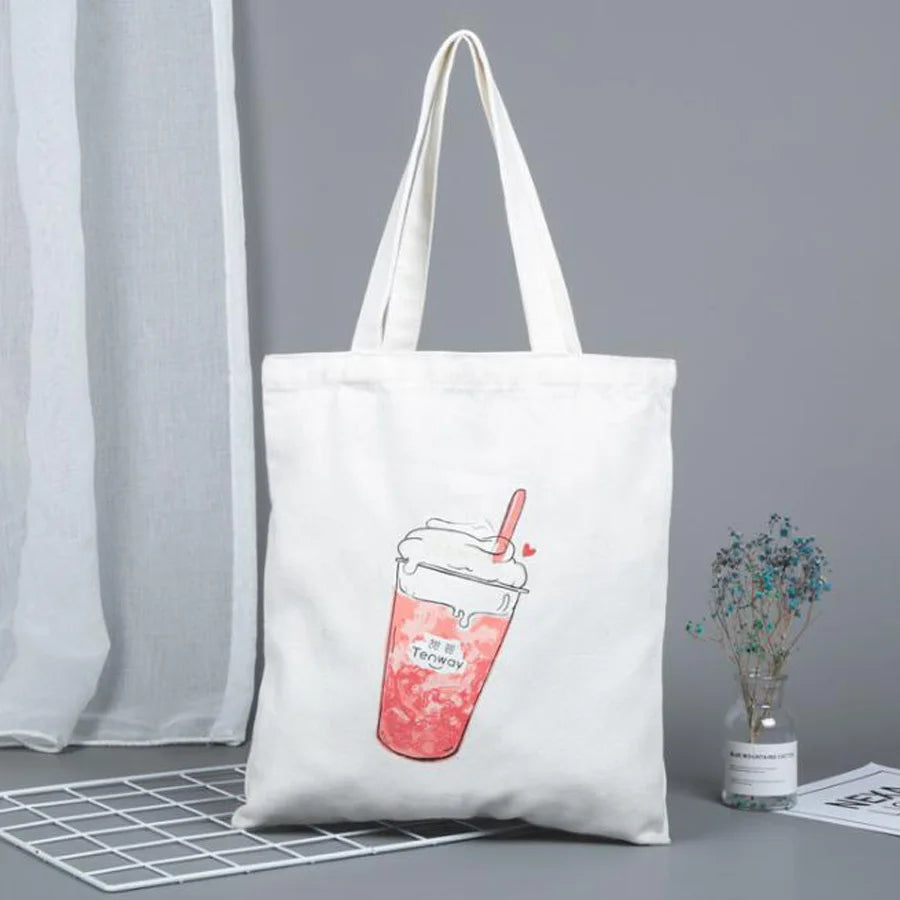 New Fashion Reusable  Canvas Bags Tote Bag for Shopping  Bags