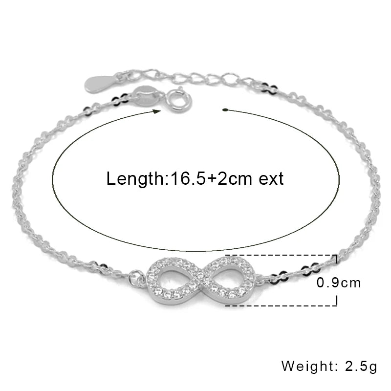 Fashion  Pure 925 Silver Jewelry Bracelets Custom DIY 8 Bracelet Women Religious Wholesale