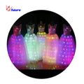 WL-049 Fiber Optic & LED Princess Long Dress Wedding Dress Performance Wear Ball Gown Evening Party Dress Rave Fairy Costumes