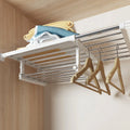 Telescopic Adjustable Length Bedroom Wardrobe Storage Layered Partition Nail-free Clothes Layer Shelf Storage Holders & Racks