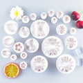 HY 33 Piece Fondant Cake Cookie Plunger Cutter Sugarcraft Flower Leaf Butterfly Heart Shape Decorating Mold