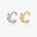 FUAMAY Metal Zircon Ear Cuff Clip for Women No Pierced c Shape Geometric Women Jewelry S925 Non Pierce Ear Cuff Daily Ear Cuff