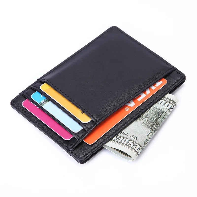 Multifunctional Men Women Travel Wallet With Id Window Vintage Leather Credit Card Holder Cases Wallet
