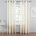 Wholesale Solid Faux Linen Living Room Window Decor Sheer Drapes Transparent Tulle Curtains Rideau Voilage for Home