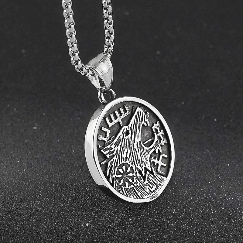 Hip-Hop Style Streetwear Stainless Steel Wolf Head Pendant Necklaces Chain Fashion Jewelry Accessories Factory Wholesale OEM