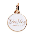Handmade Metal Accessory Pet Charms Round Shape Enamel Name Necklace Tags Pendant for Dog Collar