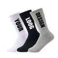 Design Embroidery Jacquard Mens Sports Crew Stockings Socks No MOQ Custom Logo Cotton Men's Socks Knitted Compression Socks