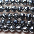 Wholesale Terahertz Faceted 6mm & 8mm & 10mm Round Health Energy Loose Stone Beads for Jewelry Making Design