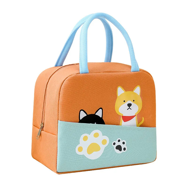 Factory Direct 2-Person Insulated Cooler Bag Thickened 600D+EPE+Aluminum Foil Lunch Box Waterproof Cartoon Design Fashion Style