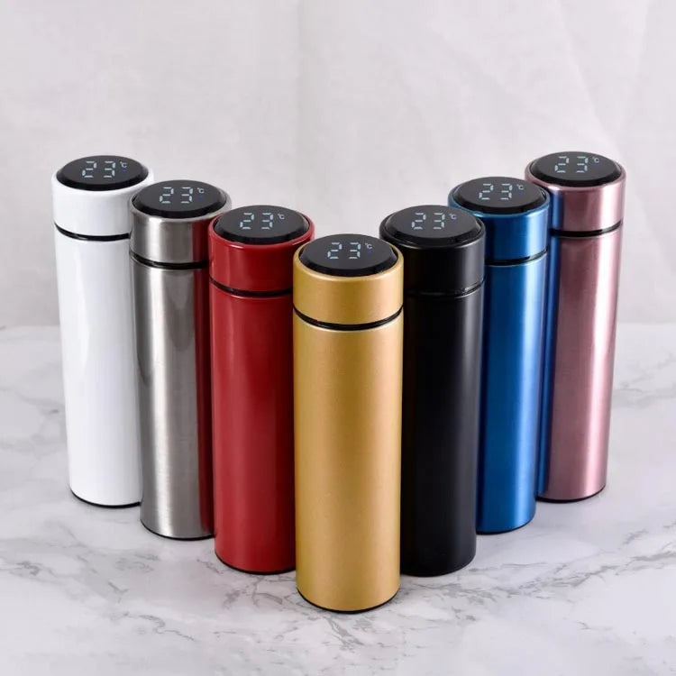 Water Bottle with LED Temperature DisplayDouble Walled Vacuum Insulated BPA-free Leak Proof Keep Cold and Keep Warm 12H