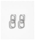 Factory  Directly Wholesale 925 Sterling Silver Simple Fashion Double Ring Hoop Earrings for Women Jewelry 2023