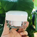15g 30g 50g Luxury White Cap Jar Cream Container Skincare Acrylic Cream Jar White Plastic Pots Cosmetic