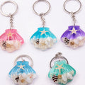 Wholesale Key Charms Glow in Dark Shell Shape Starfish Keychain Accessories
