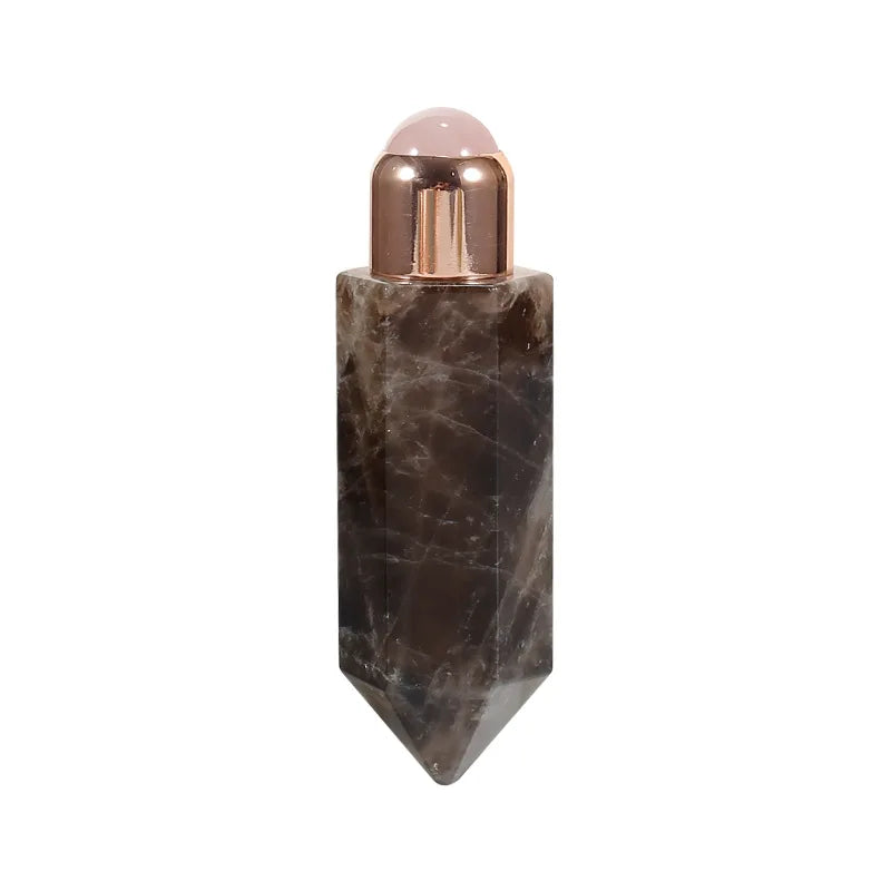 2026 15ml Rose Quartz Amethyst Jade Crystal Roller Ball Essential Oil Roller Bottle