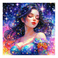 Ever Moment Poured Glue Diamond Art Painting Kits Beautiful Girl with Shiny Star Aesthetic Room Decor ASF2830