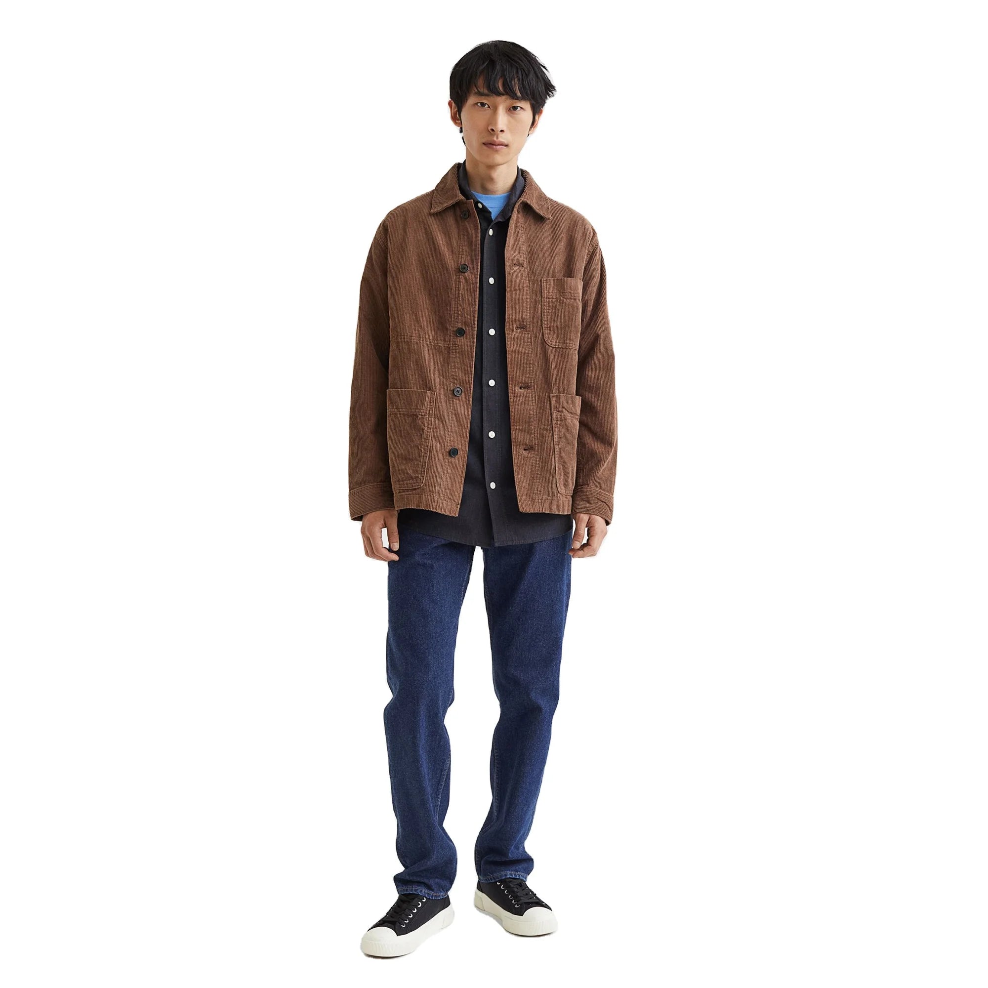 Wholesale Custom Soft Corduroy Men's Jacket with Pocket Button Men's Clothing Accessory