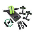 Jstar Sports 7 in 1 Strength Training AB Wheel Roller Set with Push up Bar Jump Rope Hand Grip