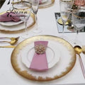 Factory Wholesale Break Resistant Round Glass Flat Plates for Wedding Table Setting
