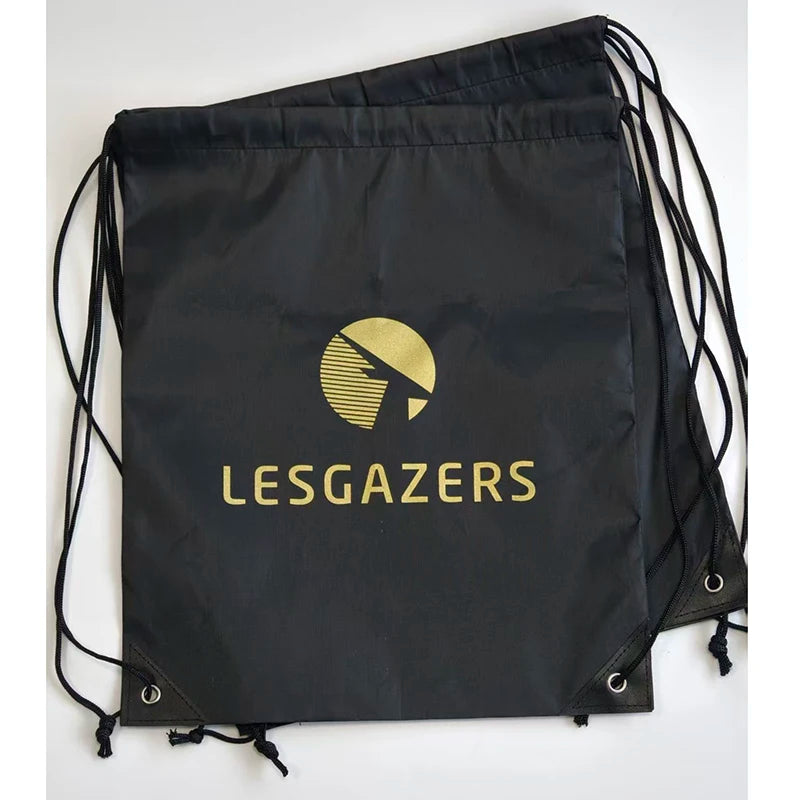 Lesgazers Custom Logo Lower Price Non-woven Gym Drawstring Sport Shoe Bag Duffel OEM Running Promotional Backpack for Women