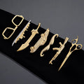 Fashion  Metal Stainless Steel Feather  Men Copper Tie Clip Gentlemen Gold Tie Bar Clasp Clip Pin  for  Wedding Men
