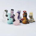 Wholesale Handicraft Carving Snake Ornaments Natural Amethyst Rose Quartz Amazonite Animal Crystal Crafts for Home Decoration