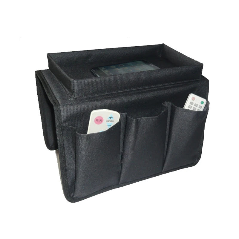 Premium 600D Oxford Sofa Armrest Cup Holder Tray Hanging Storage Bag Sofa Armrest Organizer for Remote Control