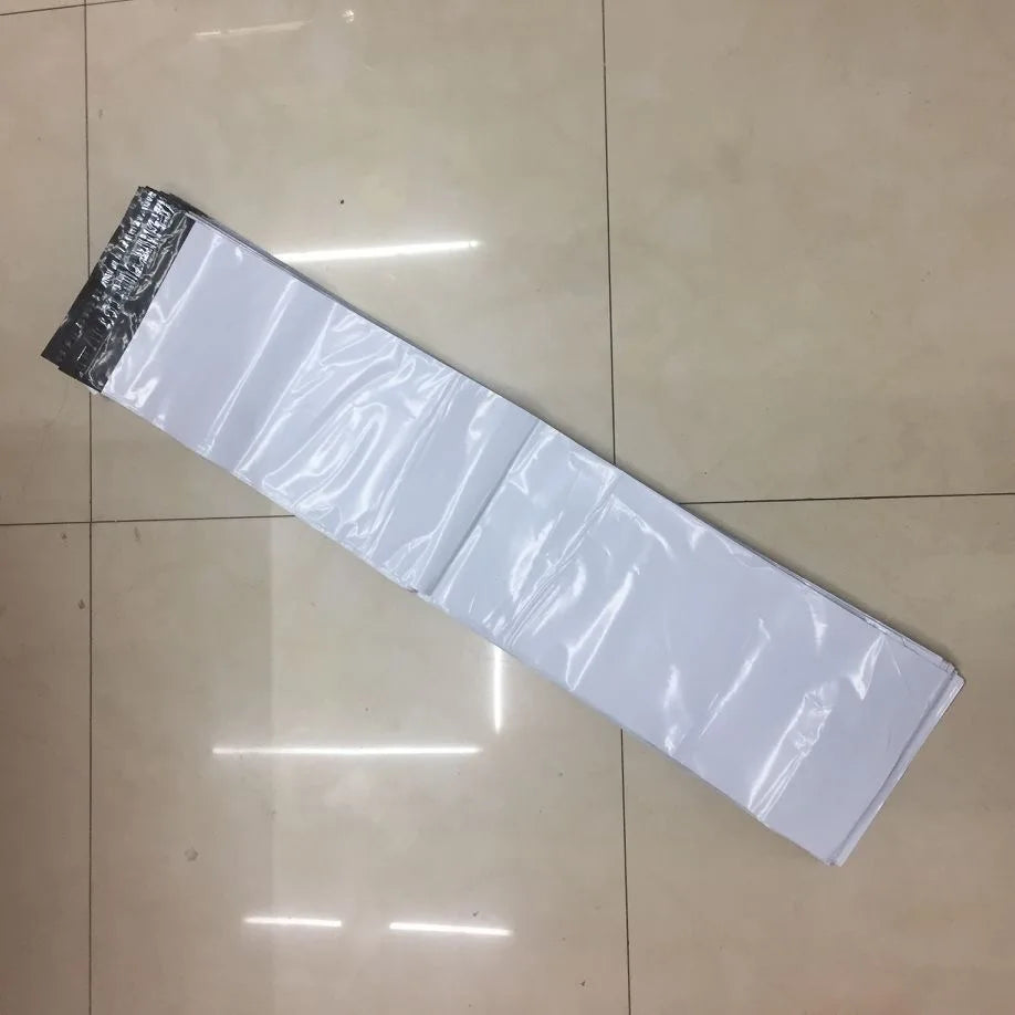 17cm Custom Printed Small Poly Mailer Long Size White Poly Mailers Envelope Postage Mailing Shipping Bags for Cosmetics Yoga