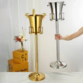 Bar Party Ice Drink Cooler Rack Wine Ice Bucket High Quality Champagne Wine Bucket Beverage Cooler Stand Stainless Steel