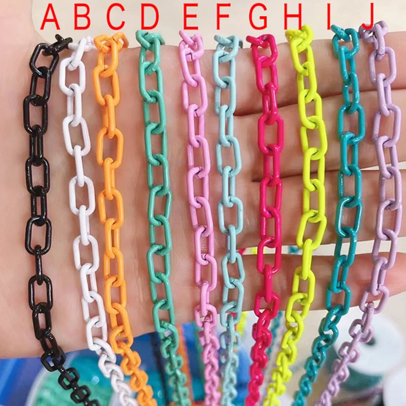 2021 Trendy Colors Chain Big Link Chain Jewelry Accessories for DIY Jewelry Making