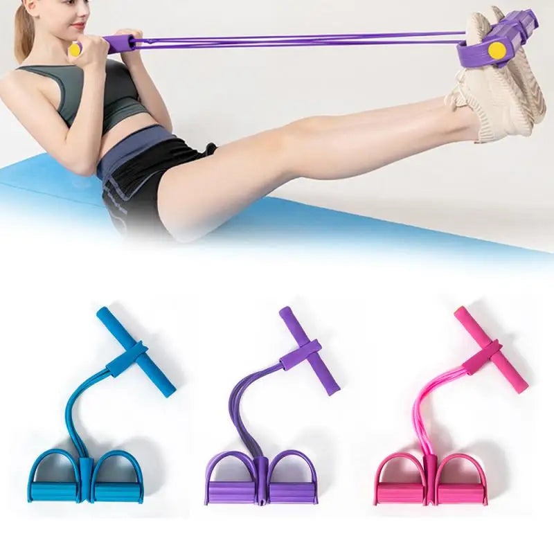 Custom Sit-up Foot Pedal Chest Expander Pedal Tensioner Home Fitness Muscle Stretching Exercise Equipment NBR+TPE Non-slip