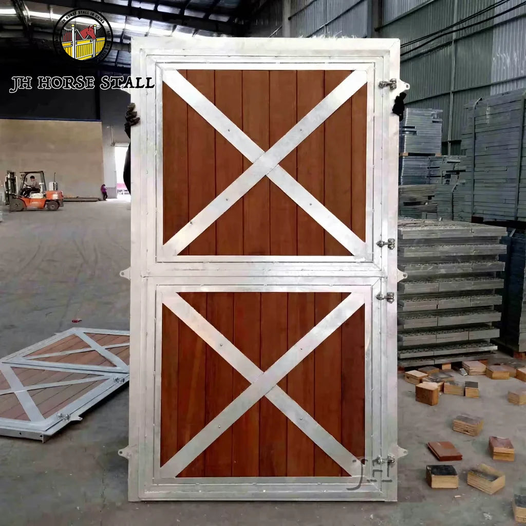 Build Professional Customized Horse Stables Swivel Front Wooden Double Dutch Door