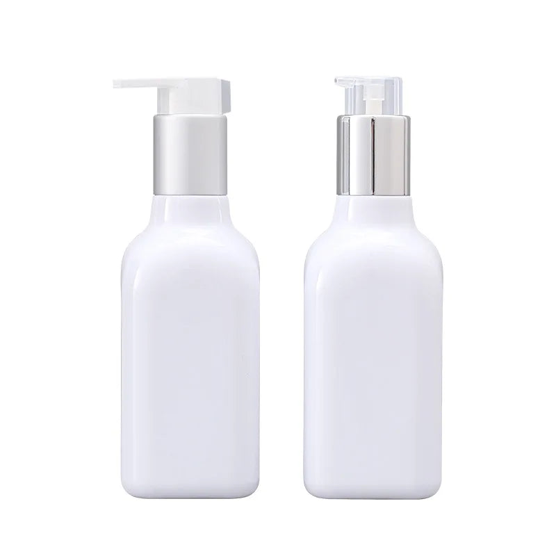 Factory Wholesale Cosmetic Packaging Squeeze 200ML Lotion Cosmetic Pet Pump Bottle White Matte Plastic Foaming Bottle