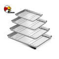 Beeman Multi-size Rectangle Stainless Steel Bakery Non-stick Cake Baking Tray Sheet Pan With Cooling Wire Rack