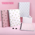 Cheap Candy Color Fancy Student Diary Coils Notebook 4pcs Set 2451