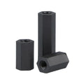 1000pcs/bag M2 M2.5 M3 M4 Black Female to Female Nylon Hex Standoff Spacer Stud